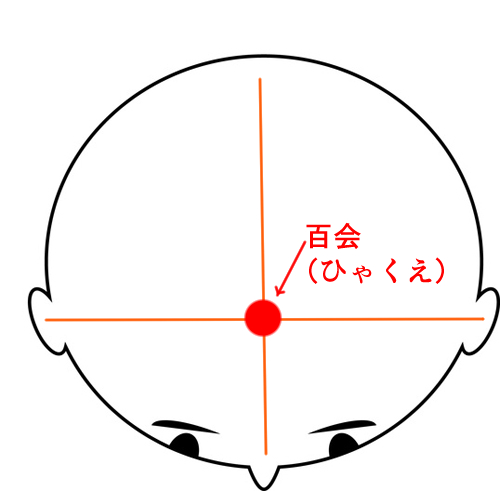 百会の位置の画像